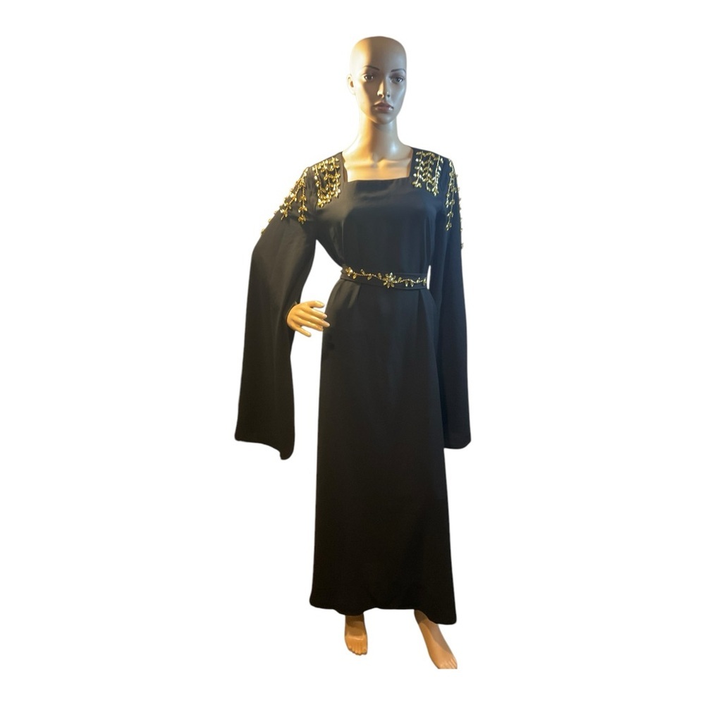 SHEIN Women’s Al Najma Rhinestone Decor Cloak Sleeve Kaftan Size M